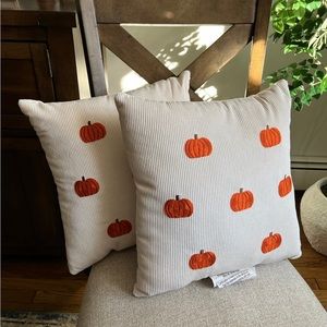 Pumpkin Embroidered Corduroy Halloween Throw Pillow Set of 2 - Hyde & EEK! 2023